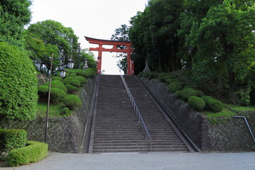 貫前神社　参道　大鳥居　群馬県　富岡市