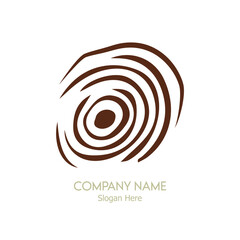 wood logo design with background