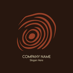 wood logo design with background