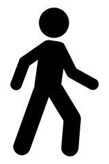 Simple Vector Stick man Walking, Sport Cardio Isolated on white