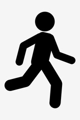 Fototapeta na wymiar Simple Vector Stick man run or jogging, Sport Cardio Isolated on white