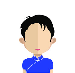 Abstract Boy Avtar Character.In fiction, a character is a person or other being in a narrative vector illustration. many uses for advertising, book page, paintings, printing, mobile wallpaper, mobile.