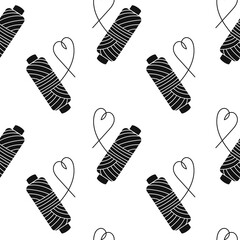 Vector flat hand drawn seamless pattern