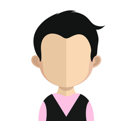 Abstract Boy Avtar Character.In fiction, a character is a person or other being in a narrative vector illustration. many uses for advertising, book page, paintings, printing, mobile wallpaper, mobile.