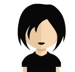 Abstract Girl Avtar Character.In fiction, a character is a person or other being in a narrative vector illustration. many uses for advertising, book page, paintings, printing, mobile wallpaper, mobile