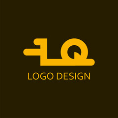 simple letter lq for logo design template