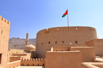 Nizwa fort in Oman historic building - obrazy, fototapety, plakaty