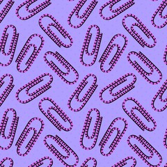 Seamless metallic clip pattern for kids and school and fabrics and packaging and hobbies