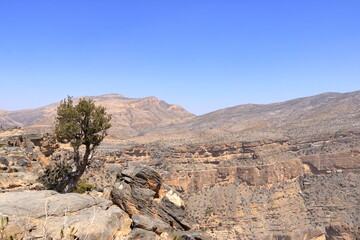 Fototapeta premium Mountain landscape near Jebel Shams, Sultanate of Oman
