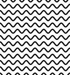 hand drawn wavy line seamless pattern