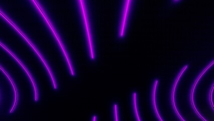 Abstract background glowing neon lines in space 3d rendering