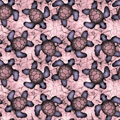 Summer seamless sea turtle pattern for fabrics and textiles and packaging and gifts and cards and linens and kids