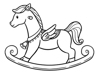 Cute and Simple Pegasus Rocking Horse Design
