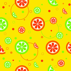 seamless citrus bright pattern flat design