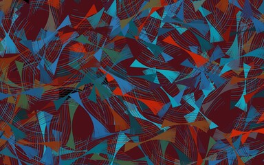 Light Blue, Red vector background with lines.