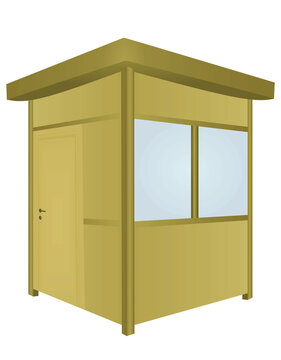 Outdoor sentry box. vector illustration