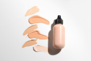 mockup of makeup powder foundation primer cc cushion skin care bottle cosmetic tube of beauty,...