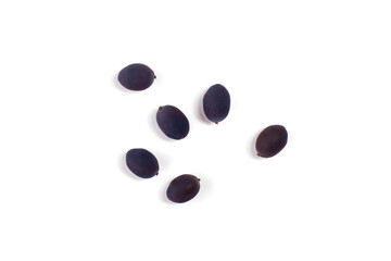 Fresh lotus seeds isolated on white background