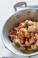 Chinese cooking, marinated chicken soft bone with rosemary