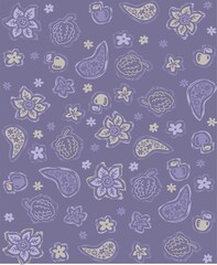 Print background with Dark floral background for making