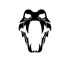 Illustration vector graphic of design head snake tribal style design concept