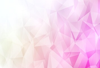 Light Pink, Yellow vector gradient triangles template.