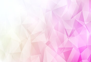 Obraz premium Light Pink, Yellow vector gradient triangles template.