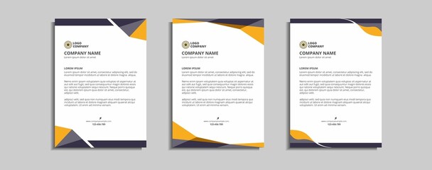 modern corporate letterhead template design