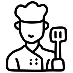 handdrawn chef icon