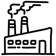 handdrawn factory icon