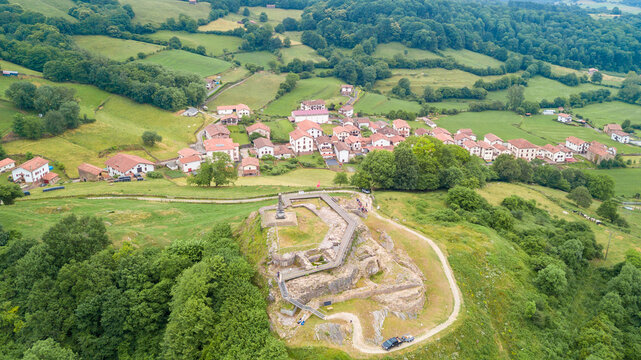 countryside town of baztan valley in navarre, Spain