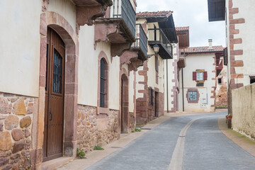 Fototapeta na wymiar countryside town of baztan valley in navarre, Spain