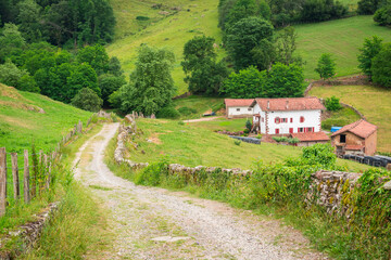 Fototapeta na wymiar countryside landscape of baztan valley, Spain