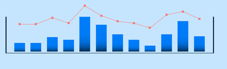business graph economic growth graph.
profit loss chart.