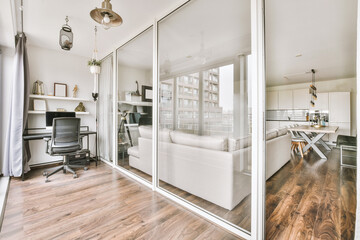 Interior of a spacious room in a luxury house