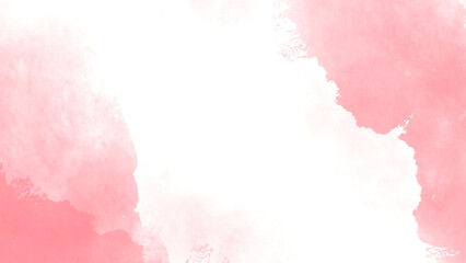 pink and white watercolor background for poster, brochure or flyer, wedding cards. Horizontal banner template. Copyspace. Website graphics