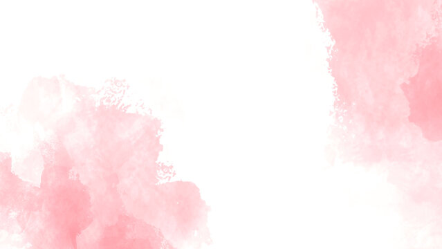 pink and white watercolor background for poster, brochure or flyer, wedding cards. Horizontal banner template. Copyspace. Website graphics