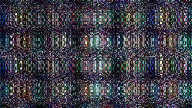 abstract lines shape colorful flashing light dots, black background