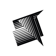 Halftone lines pattern, vector design element.