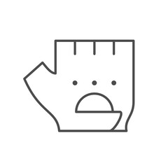 Fitness glove line outline icon