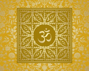 aum syllable , paisley design ,Hinduism , India	
