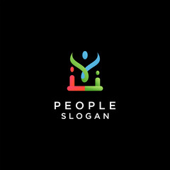 People logo design icon template