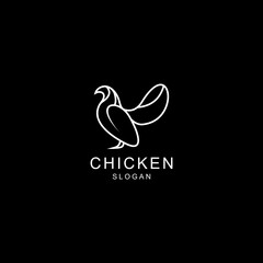 Chicken logo design icon template