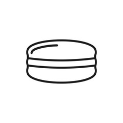 Macaroon icon. Vector. Line style.