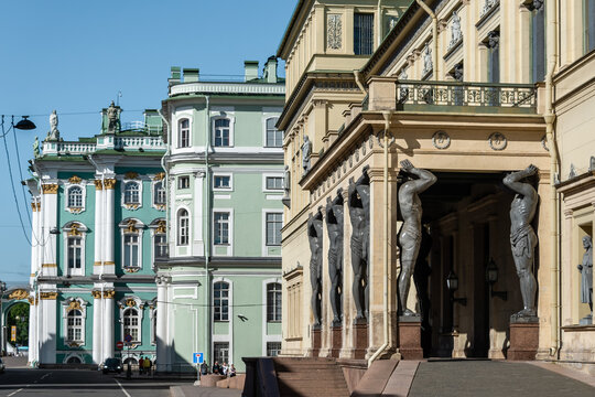 Atlantean Statues in St. Petersburg Russia 2022