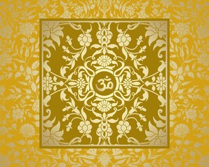 aum syllable , paisley design ,Hinduism , India	