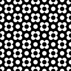 Circles, crosses seamless pattern. Geometrical print. Modern ornament. Dots, patches wallpaper. Geometric background. Contemporary backdrop. Vector art. Digital paper, textile print, abstract image.
