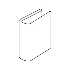 One line book, vector drawing


