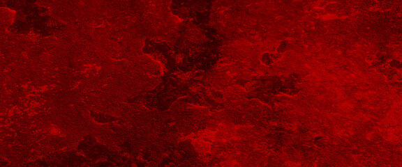 Red grunge abstract background texture black concrete wall, grunge halloween background with blood splash space on wall, red horror wall background, dark slate background toned classic red color.	 - obrazy, fototapety, plakaty