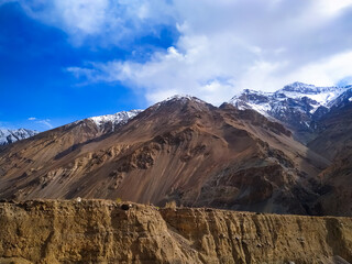 A amazing view of clouds over mountains